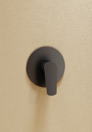 Belgica Matte Black Concealed Single Lever Shower Set with Rain Head, view 3