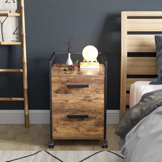 2-Drawer File Cabinet - Drawer Rolling