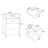 2-Drawer File Cabinet - Drawer Rolling