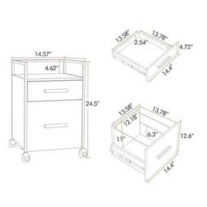 2-Drawer File Cabinet - Drawer Rolling