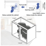 2 Tier Corner Pull Out Tray Storage Organize Cabinet - Kitchen Essentials
