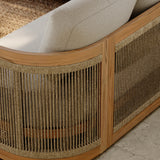 4 Pieces Teak Hand Woven Rope Outdoor Sofa Set