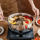 3 Layer Stainless Steel Glass Lid Duck Pot - Cookware set