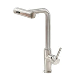 3 Mode Waterfall Crane Sensor Pull Out Sink Faucet - Brushed Nickel - No Sensor / G1/2 - Kitchen Faucets