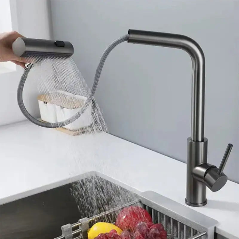 3 Mode Waterfall Crane Sensor Pull Out Sink Faucet - Kitchen Faucets