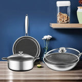 3 Piece Stainless Steel Non Stick Cookware Set - Cookware set