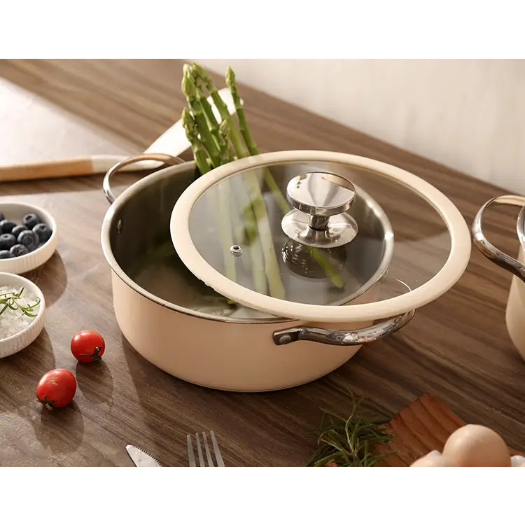 4 Piece Cookware Stainless Steel Steamer Lid Pot Set - Cookware set