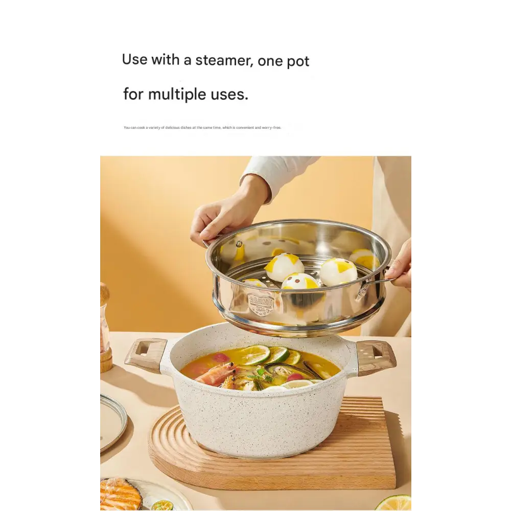 4 Piece Non Stick Cookware Frying Pan Soup Pot Set - Cookware set