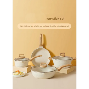 4 Piece Non Stick Cookware Frying Pan Soup Pot Set - Cookware set