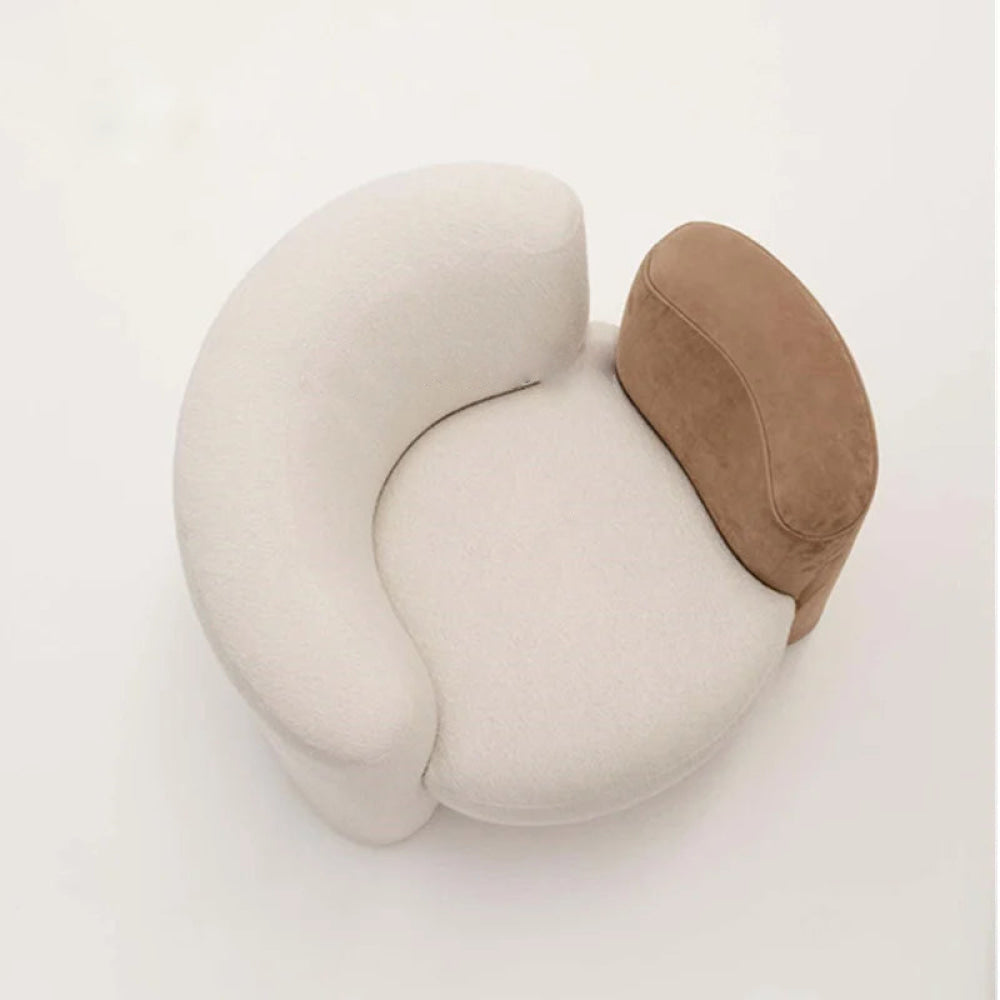 Modern Curved Cashmere Sofa Creative Color Matching Luxury Flannel