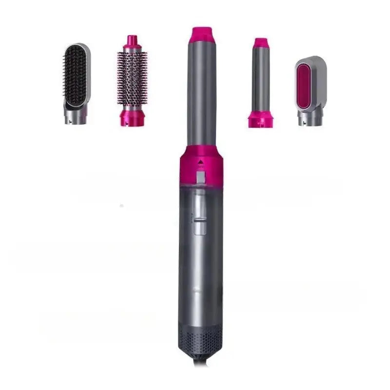 5 in 1 Hair Dryer Hot Comb Straightener and Air Curler - Multifunctional Curler/Straightener