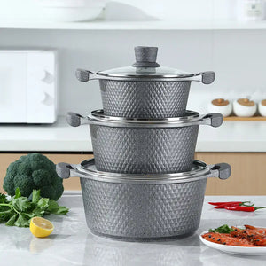 6-10 Piece Aluminum Non Stick Pot Frying Pan Cookware Set - Cookware set