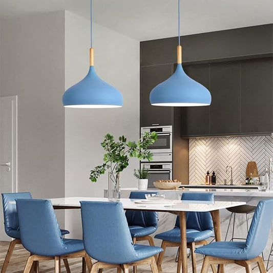 LED Colored Wooden Pendant Light  Lamp