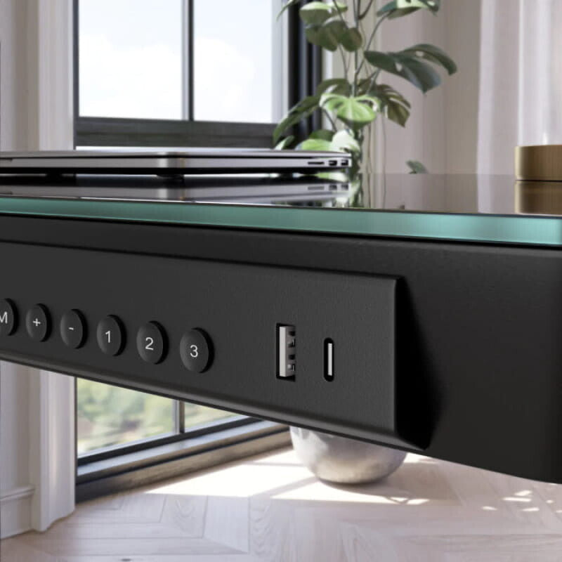 Elitras Tempered Writable Glass Standing Desk
