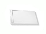 Saona White Shower Tray with Hidden Drain Slate Texture - Platos de ducha