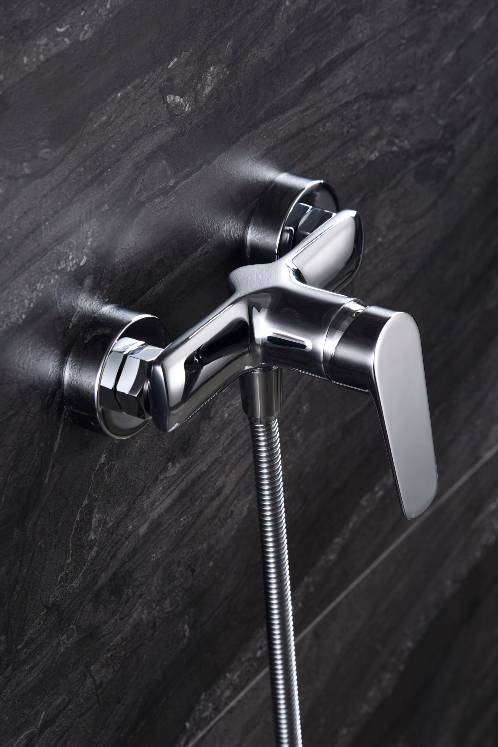 Chrome Shower Faucet Set Modern Minimalist Design, view 3