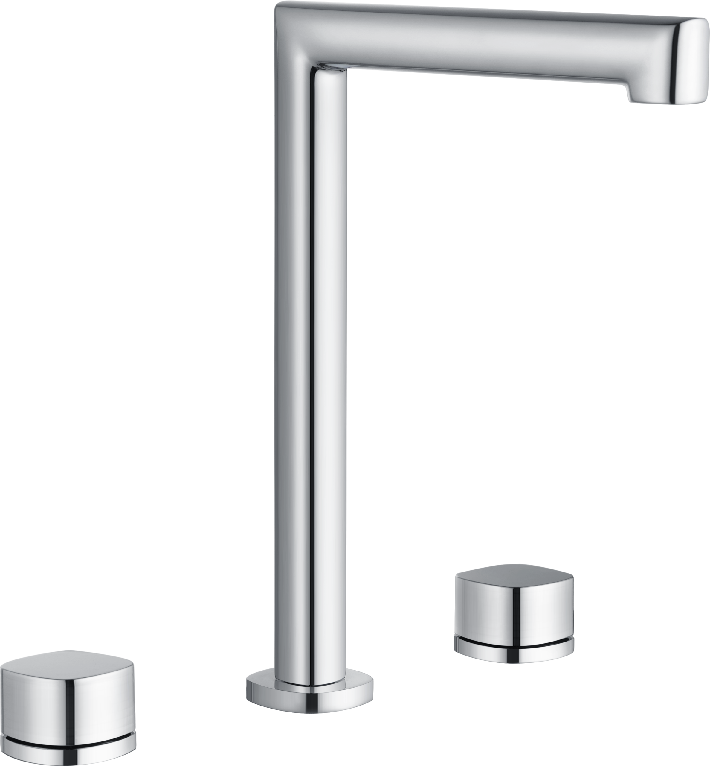 Toscana Chrome Tall Spout Countertop Two Handle Basin Mixer, main product view