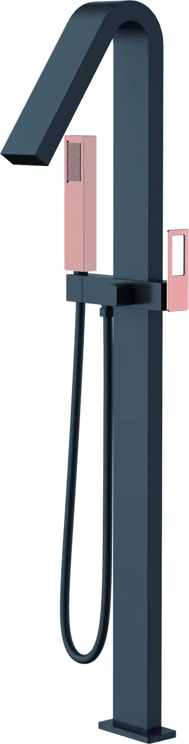 Grifo De Bañera Exenta  Suecia Negro Oro Rosa