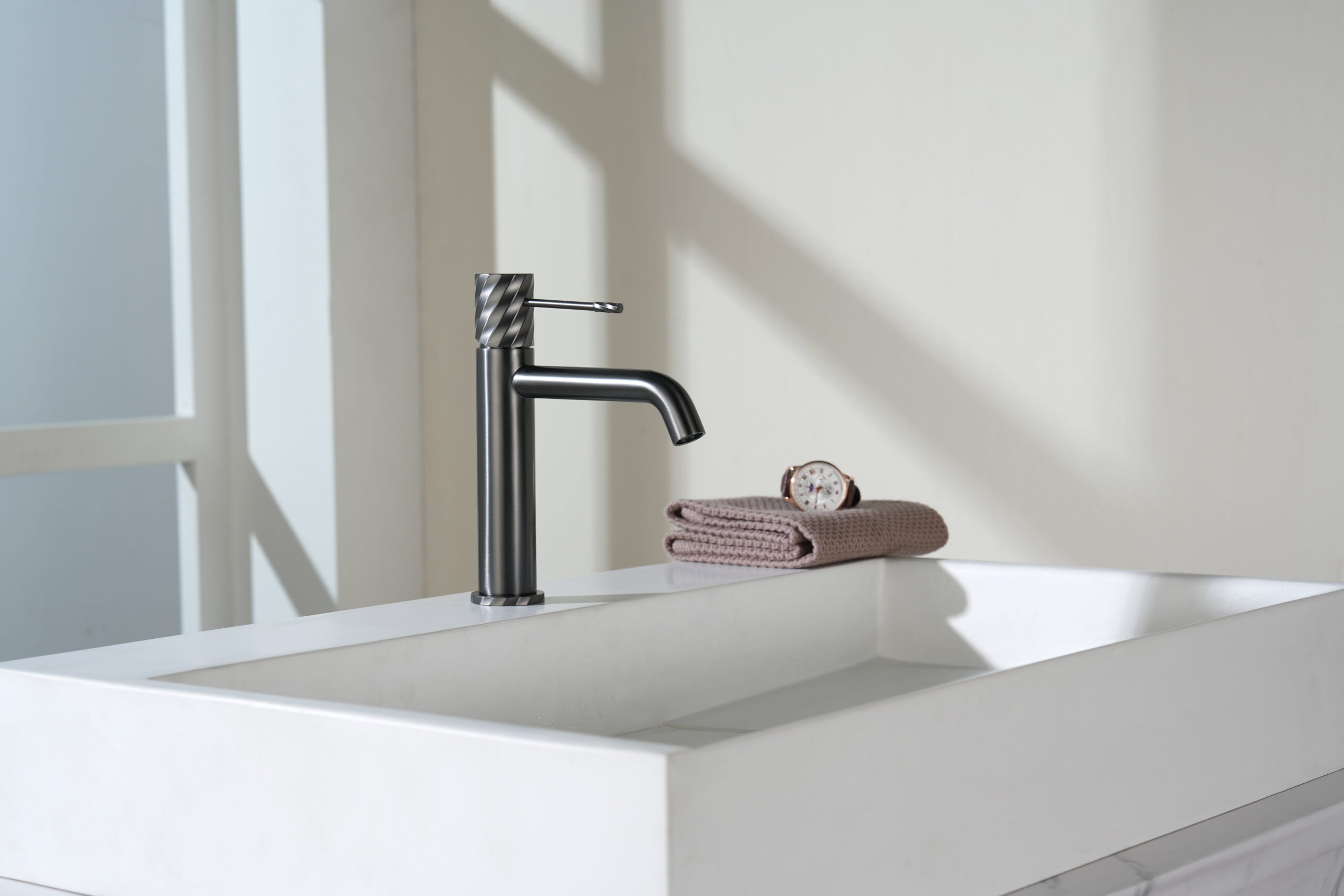 Bless Black Gun Metal Single Lever Basin Mixer, view 2