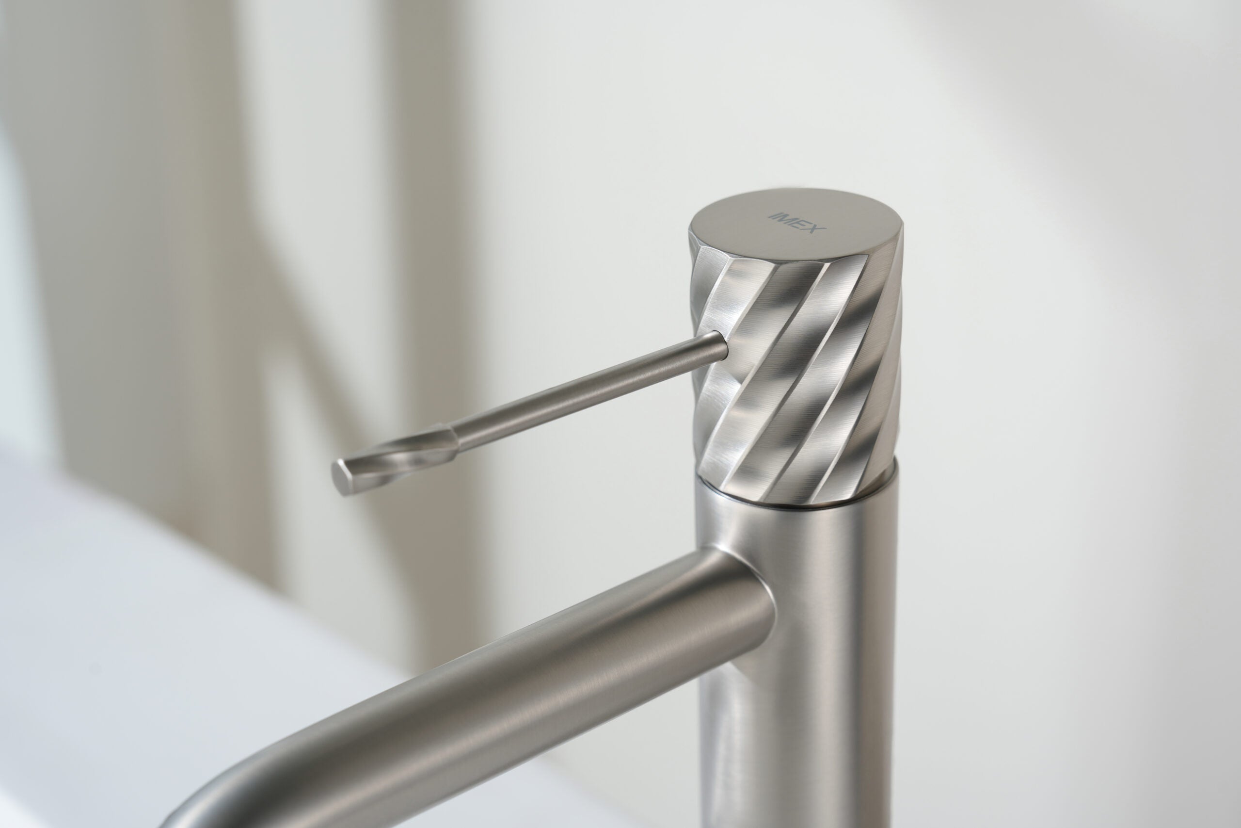 Bless Brushed Nickel Single Lever Basin Mixer, view 3