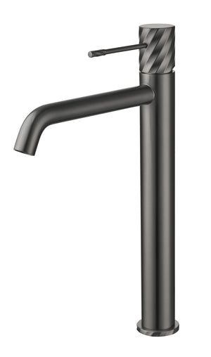 Bless Black Gun Metal Tall Single Lever Basin Mixer, main product view