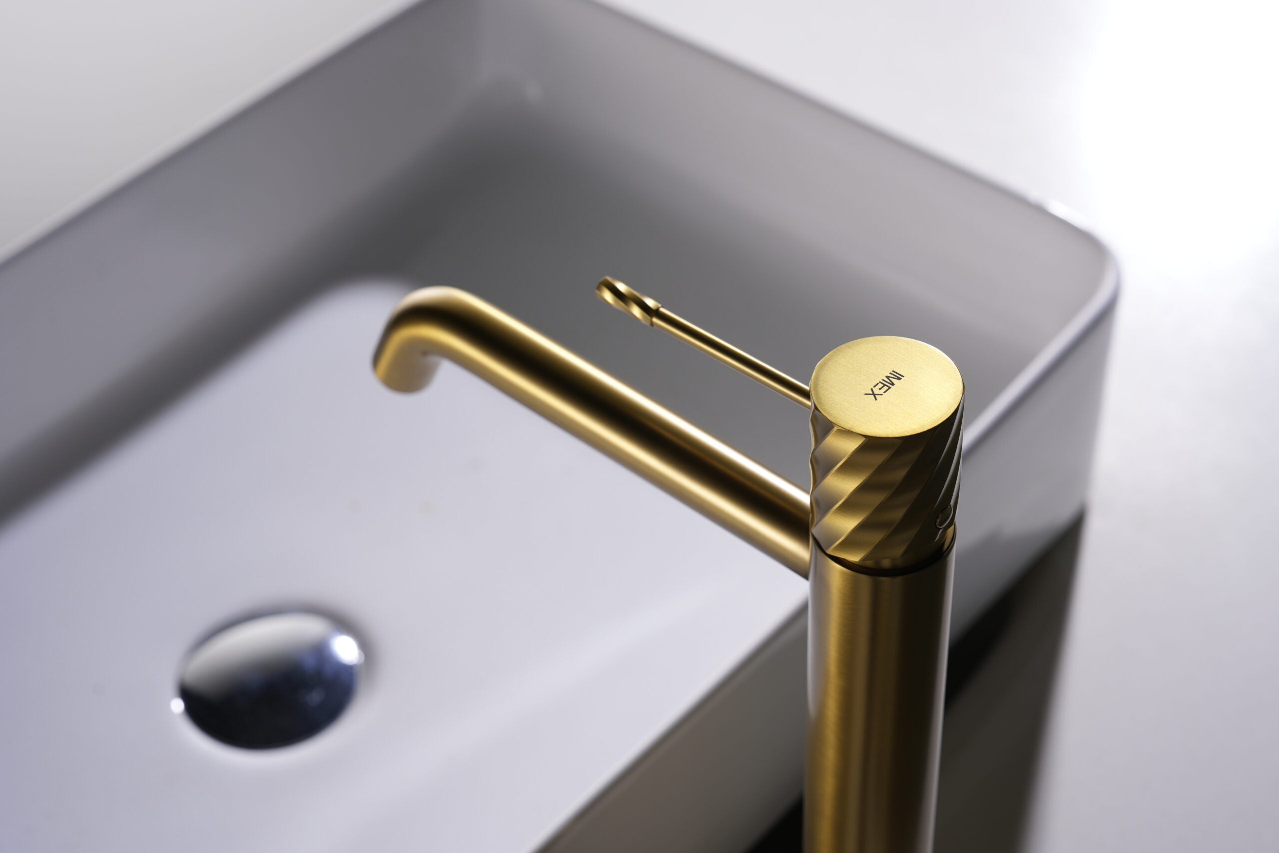 Bless Brushed Gold Tall Single Lever Basin Mixer, view 3