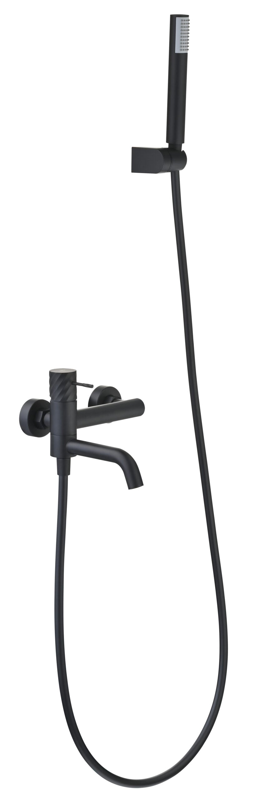 Bless Matte Black Single Lever Bath and Shower Kit, main product view