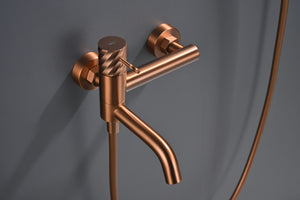 Bless Brushed Rose Gold Single Lever Bath and Shower Kit, view 3