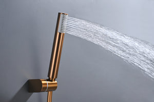 Bless Brushed Rose Gold Single Lever Bath and Shower Kit, view 5