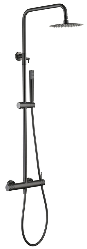 Bless Black Gun Metal Single Lever Shower Set, main product view