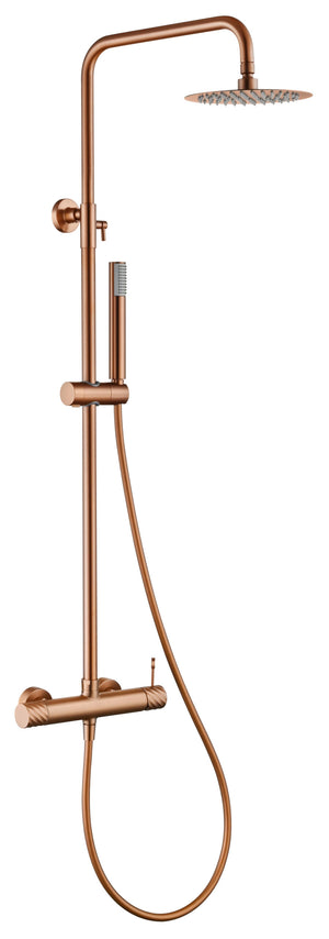 Bless Brushed Rose Gold Single Lever Shower Set, main product view