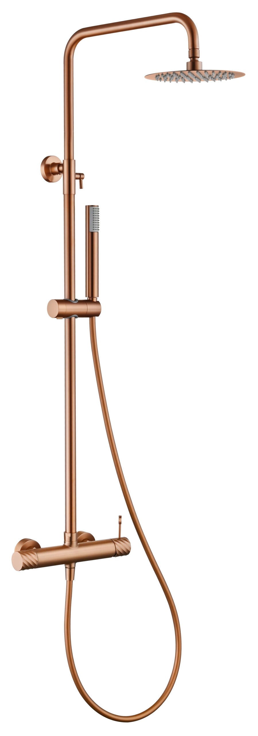 Bless Brushed Rose Gold Single Lever Shower Set, main product view