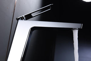 Chrome Single Lever Basin Mixer Faucet Nordic Design, view 4