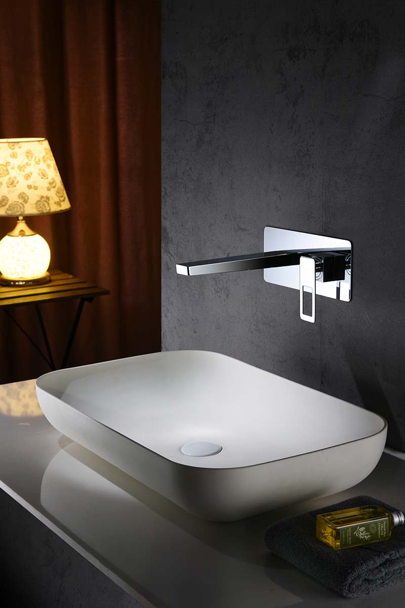 Chrome Single Lever Sink Mixer Modern Design, view 3