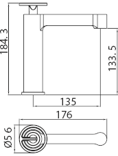 Brushed Rose Gold Basin Faucet Single Lever Modern, view 4