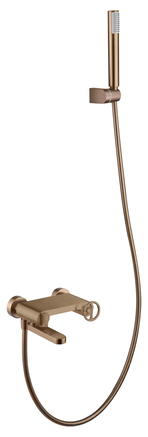 Kit Baño / Ducha Monomando Olimpo Oro Rosa Cepillado