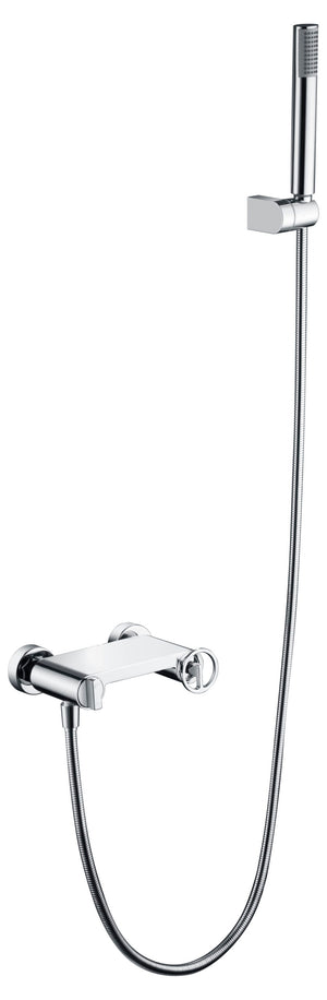 Chrome Single Lever Shower Kit Modern Design, view 2