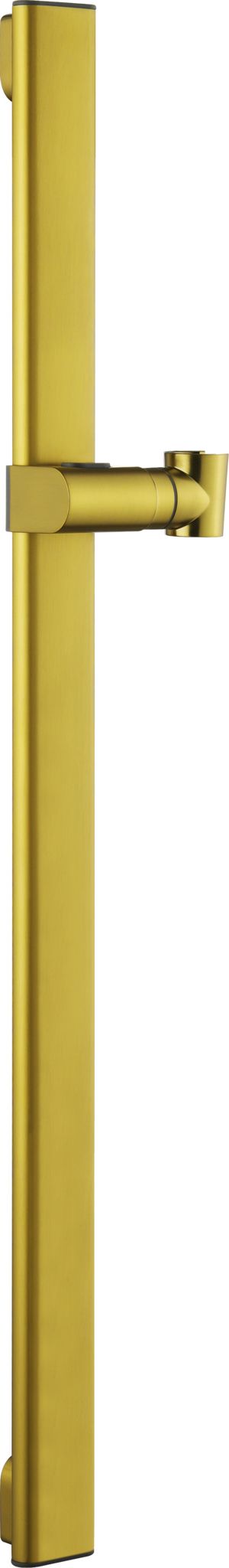 Drava Brushed Gold Sliding Shower Rail with Hand Shower Holder, main product view