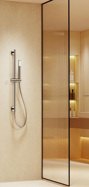 Adur Black Gun Metal Sliding Shower Rail with Water Outlet, view 5