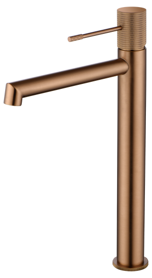Brushed Rose Gold Single Lever Basin Mixer Faucet, view 2