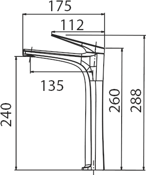 Delos Tall Chrome Sink Faucet Single Lever, view 4