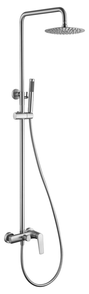 Delos Single Handle Shower Set Stainless Steel, view 2