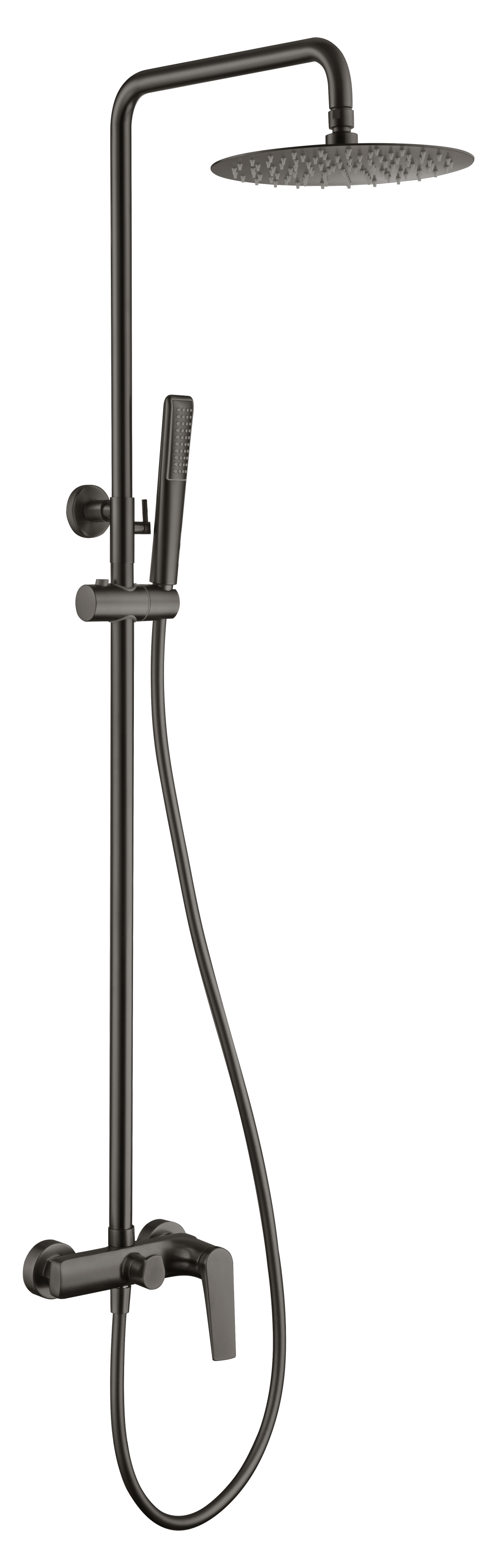 Black Gun Metal Single Handle Shower Set, view 2