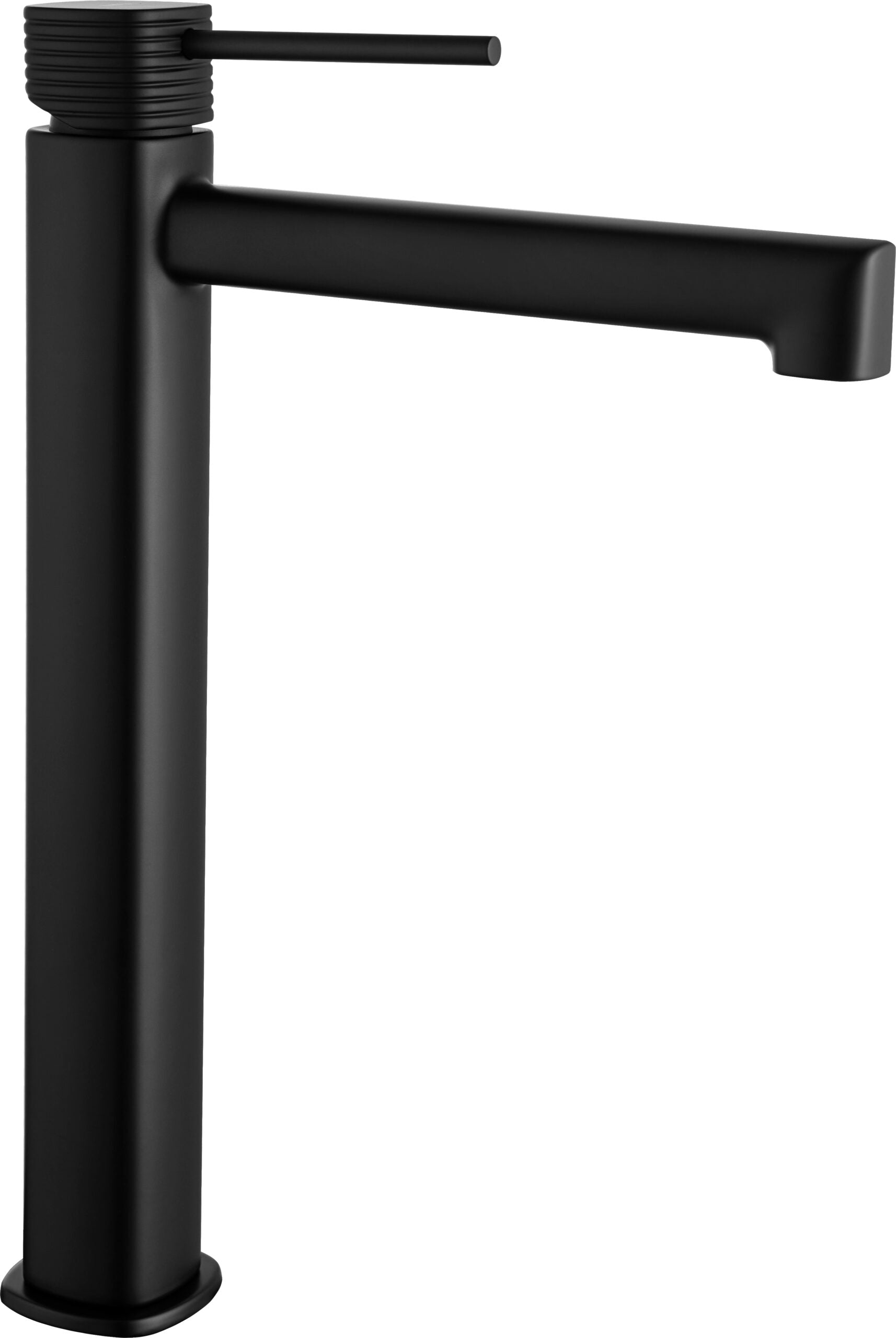 Firenze Matte Black Tall Single Lever Basin Mixer, main product view