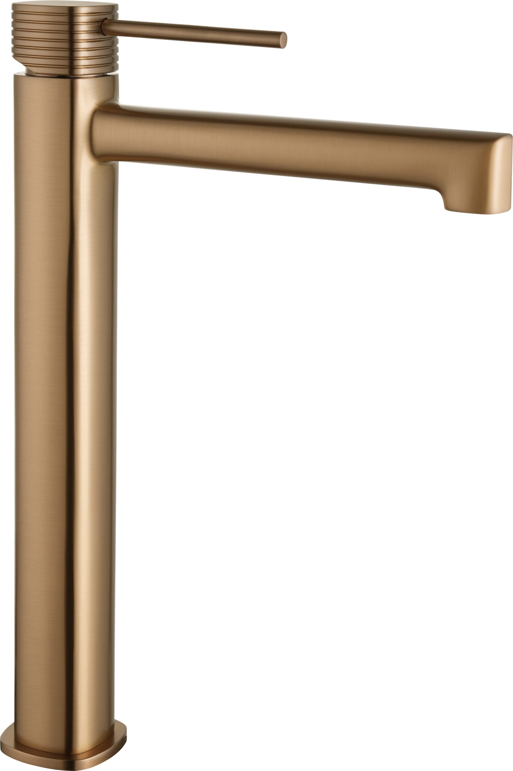 Firenze Brushed Rose Gold Tall Single Lever Basin Mixer, main product view