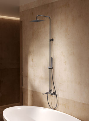 Firenze Matte Black Single Lever Bath and Shower Set, view 5