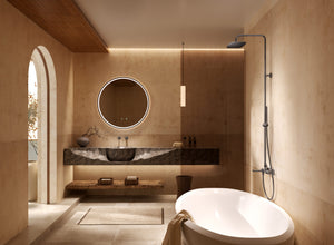 Firenze Brushed Nickel Single Lever Bath and Shower Set, view 5