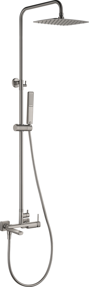 Firenze Brushed Nickel Single Lever Bath and Shower Set, main product view