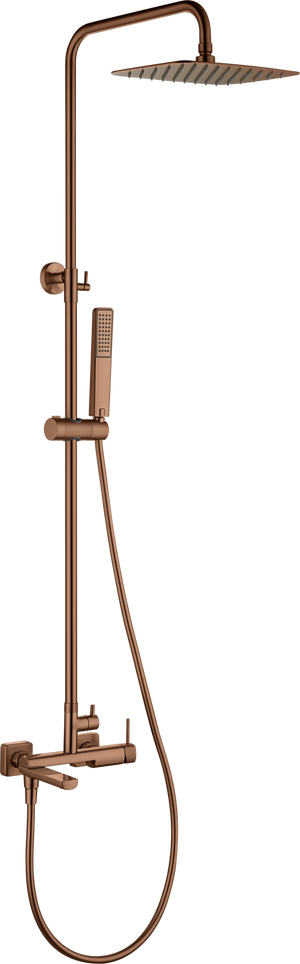Firenze Brushed Rose Gold Single Lever Bath and Shower Set, main product view