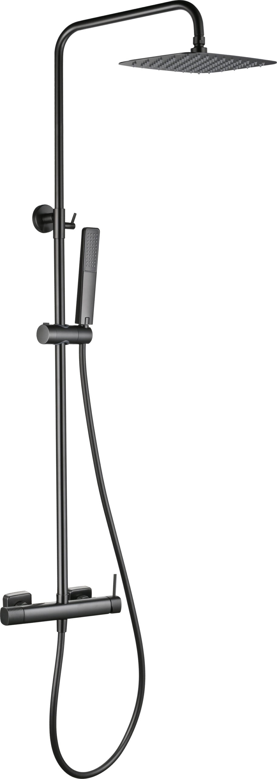 Firenze Black Gun Metal Single Lever Shower Set, main product view